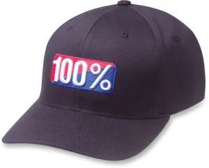 100% Classic Flexfit Hat - Black - Small/Medium 20043-00000