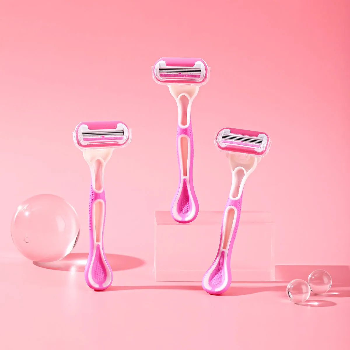3-Blade Manual Razor for Bikini, Body, Face & Underarm Hair Removal