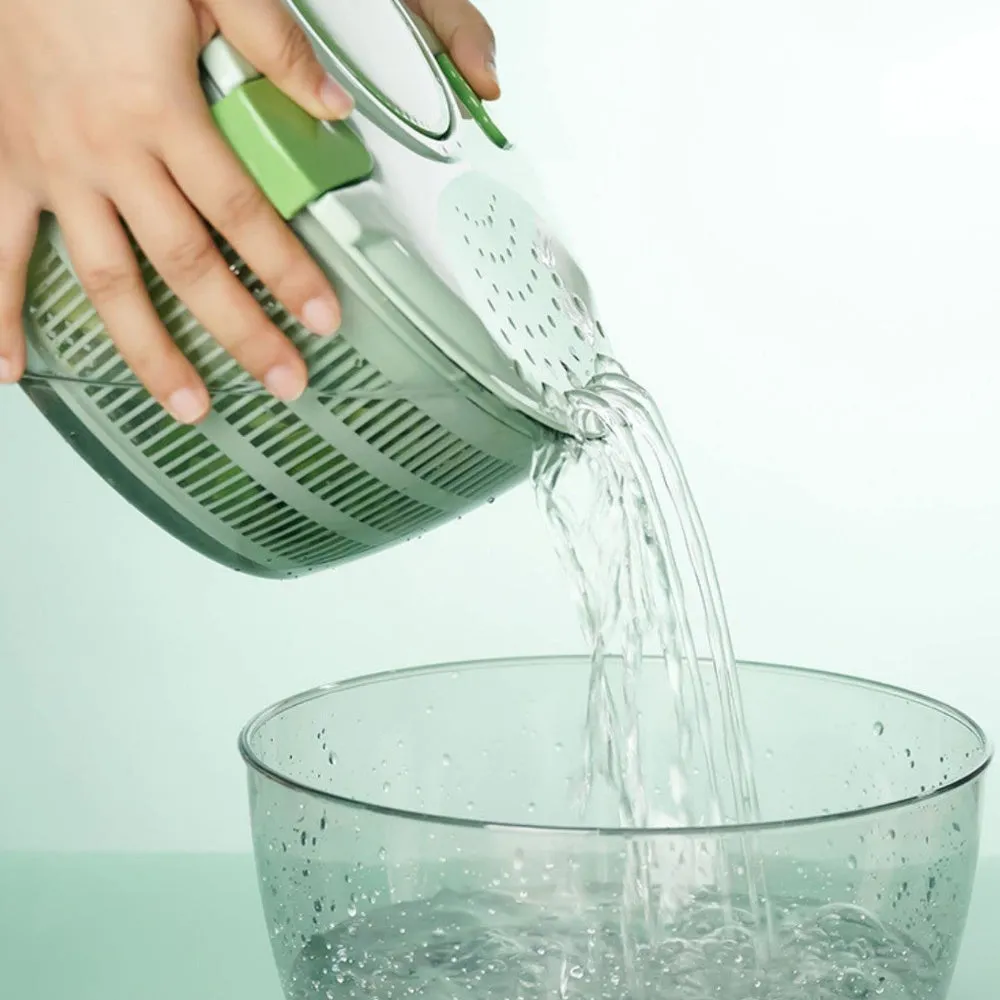 3-in-1 Multifunctional 4L Salad Spinner | Avocado Green | Efficient & Versatile