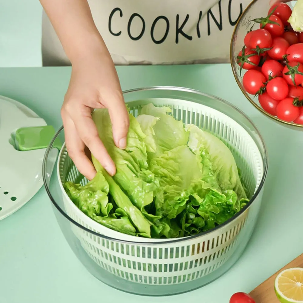 3-in-1 Multifunctional 4L Salad Spinner | Avocado Green | Efficient & Versatile