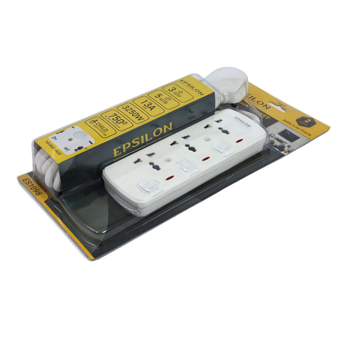 3 Way Extension Socket 5 Meter