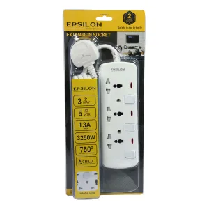 3 Way Extension Socket 5 Meter