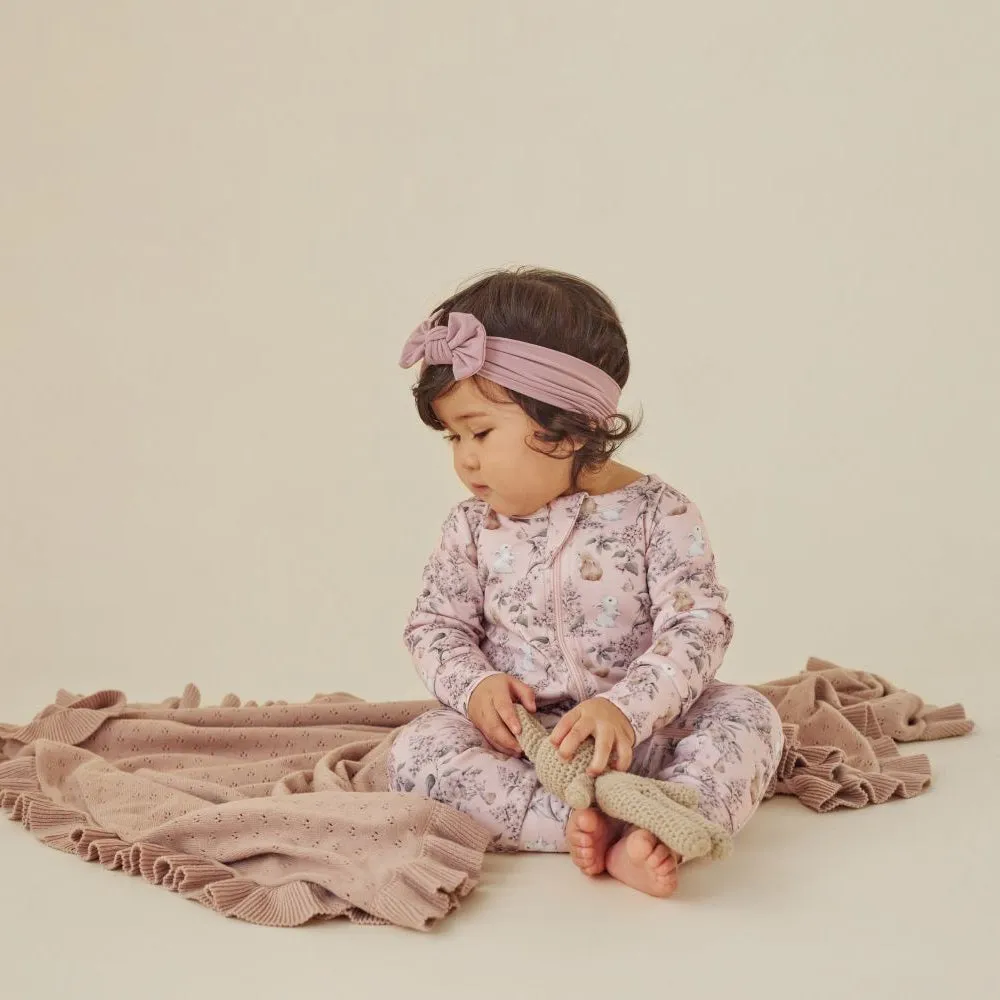 Aster and Oak Bunny Friends Zip Romper