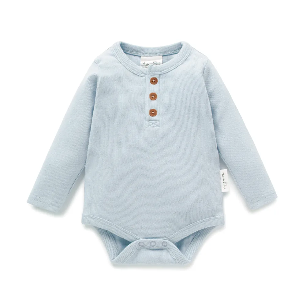 Aster and Oak Winter Sky Rib Onesie