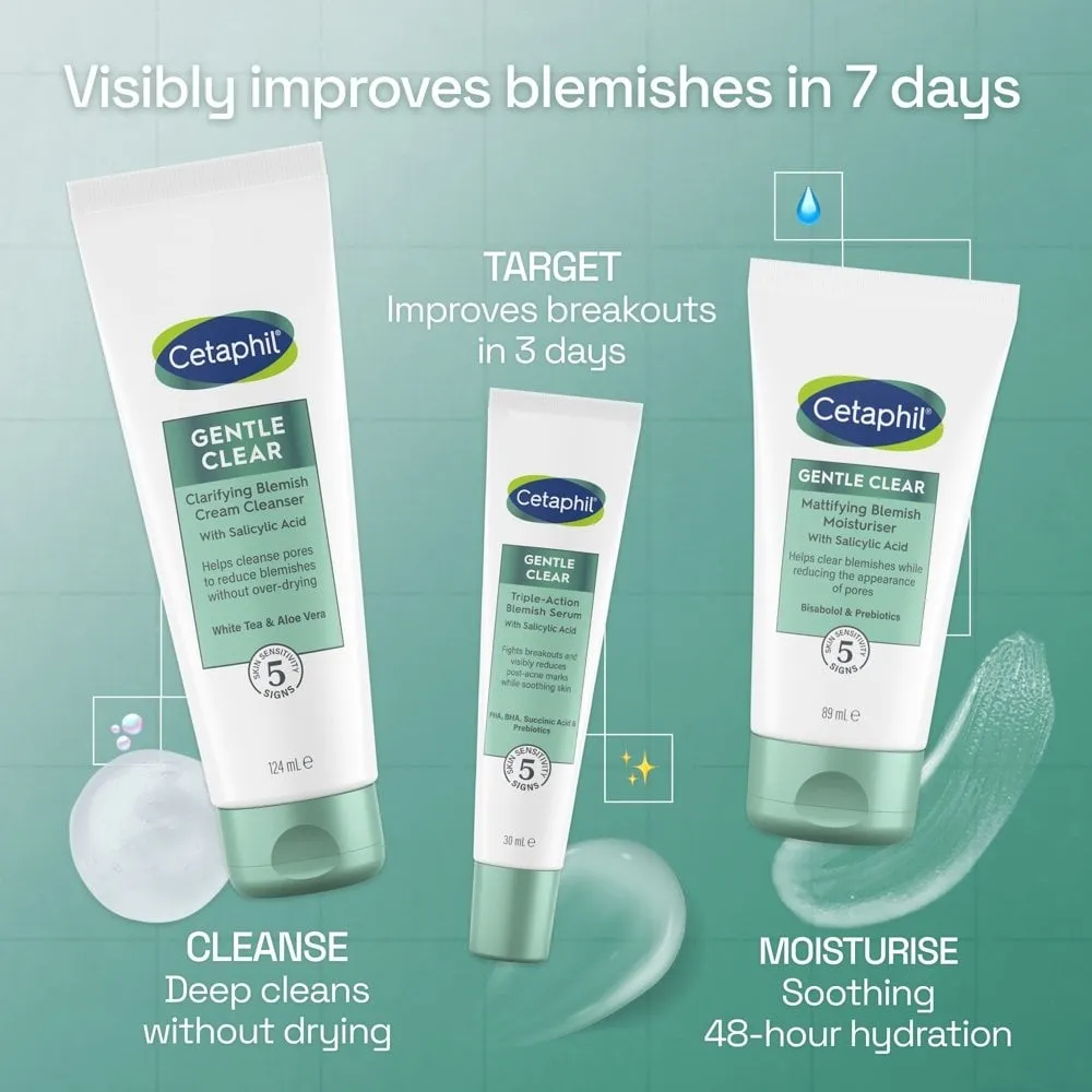 Cetaphil Gentle Clear Clarifying Cream Cleanser 124ml