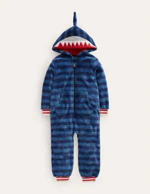 Cosy Fleece All-In-One-Blue Shark