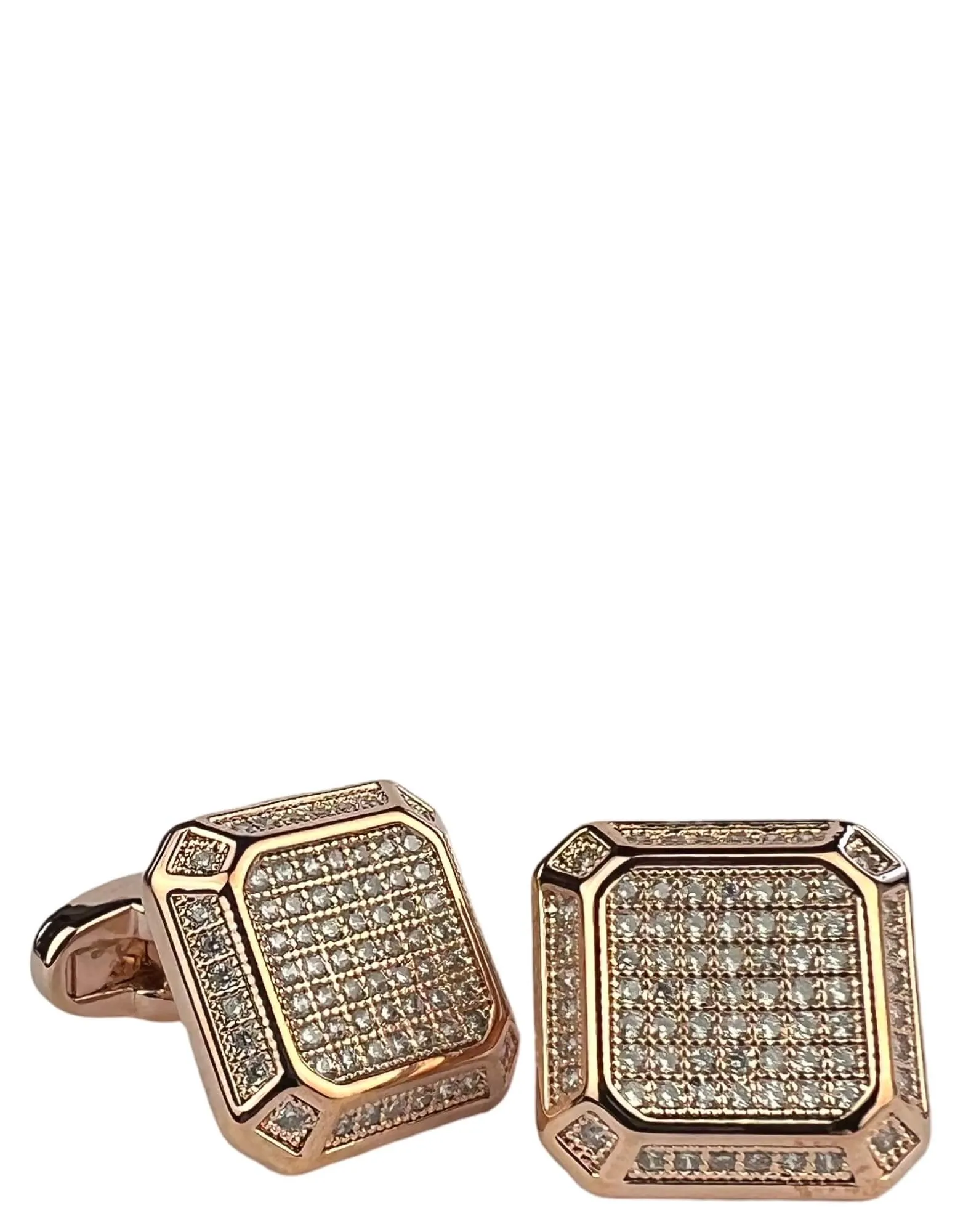DCLIC Diamante Boss Cut Cufflink - Rose Gold