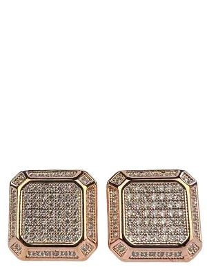 DCLIC Diamante Boss Cut Cufflink - Rose Gold