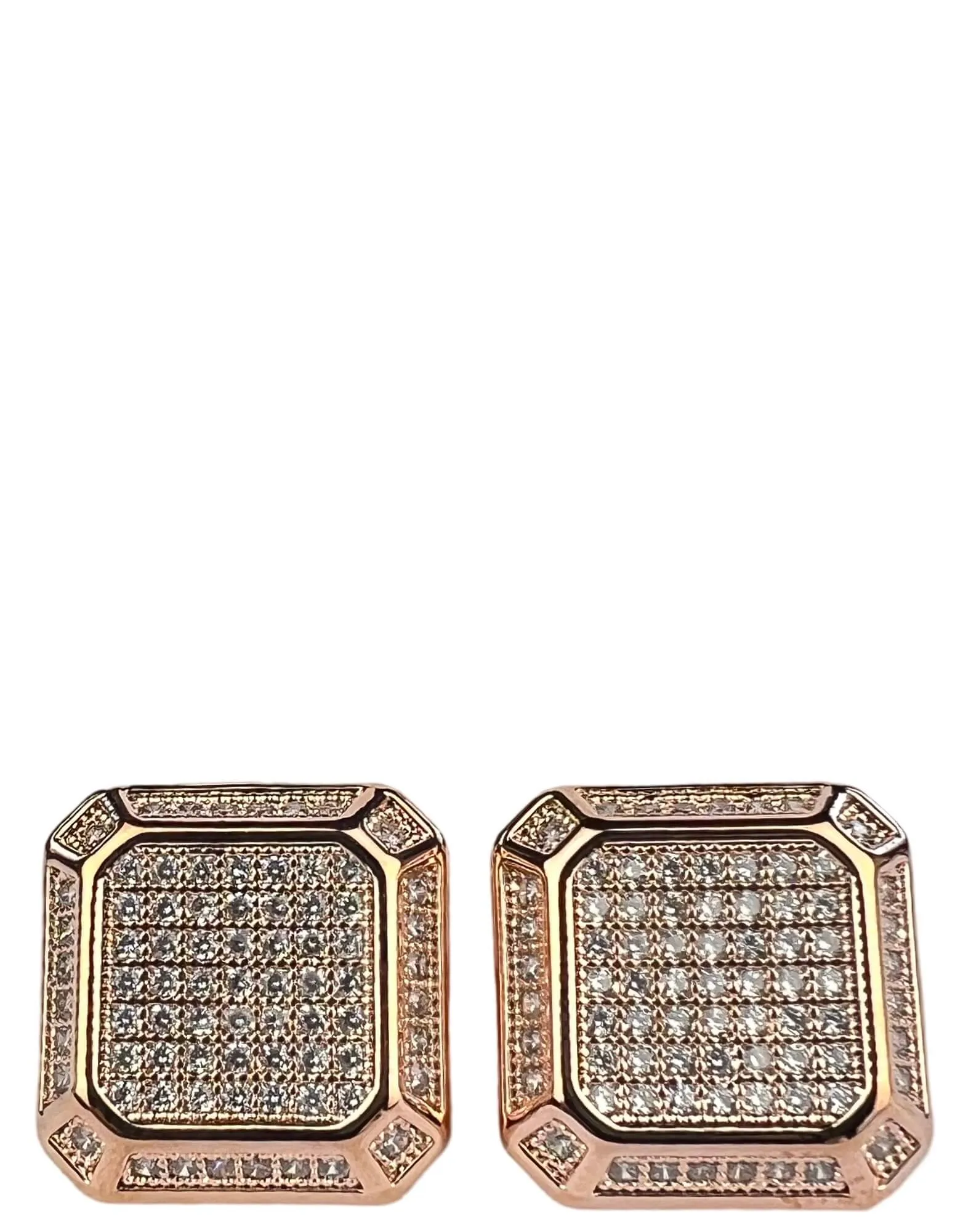 DCLIC Diamante Boss Cut Cufflink - Rose Gold