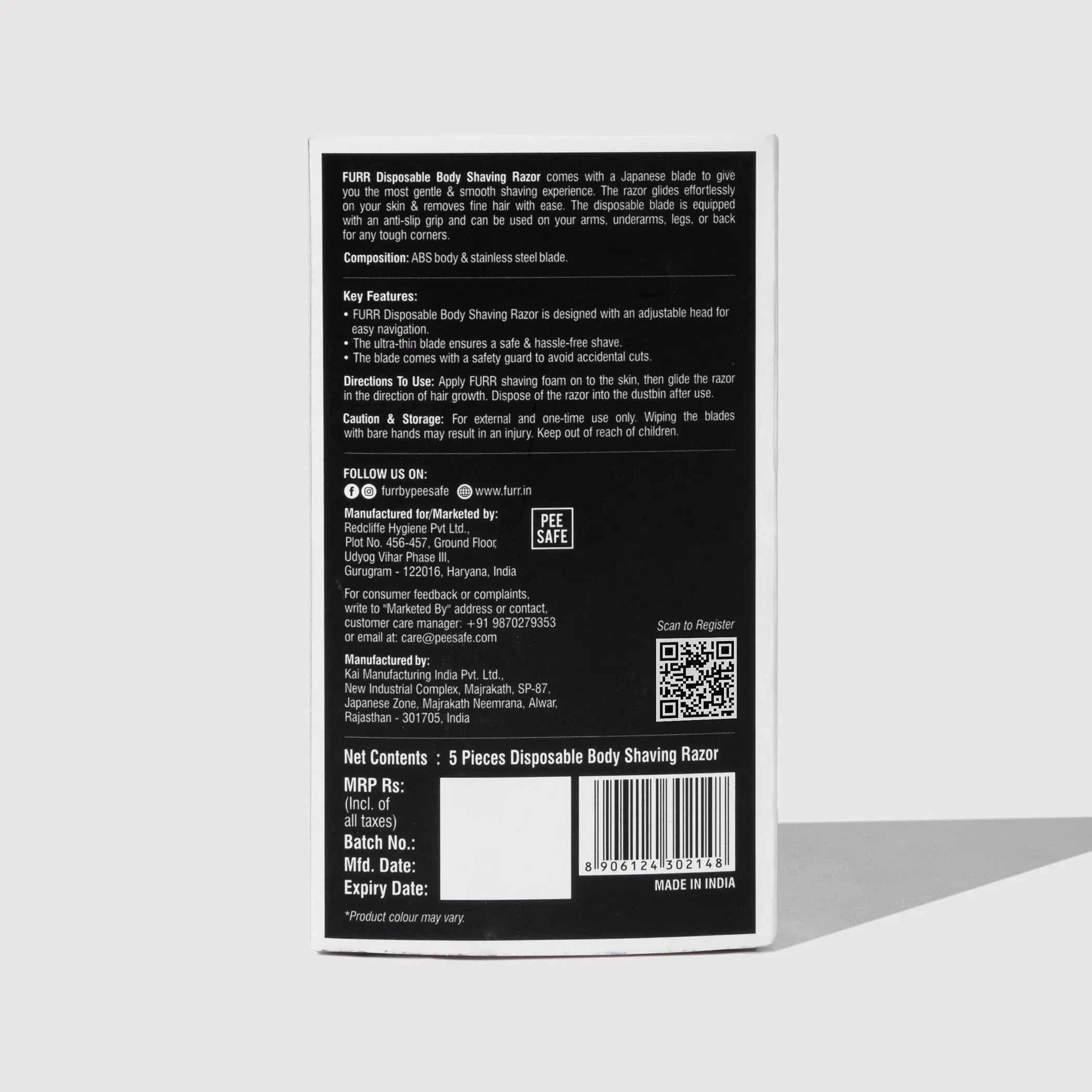 Disposable Body Shaving Razor (Pack of 5)