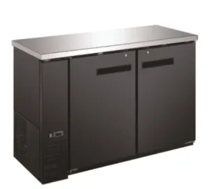 EBB-24-48F-HC Enhanced 48" Back Bar Cooler, 2-Solid Doors
