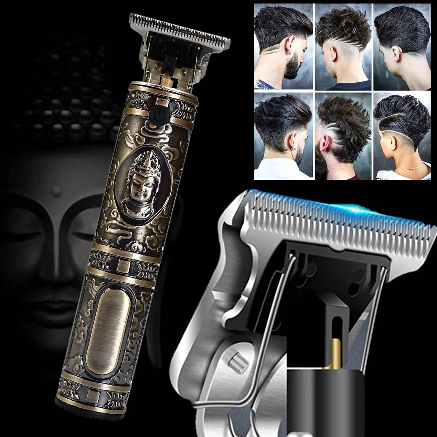 Electric shaving machine dry shaving for men - hair shaving and trimming beard With adjustable blade clipper.