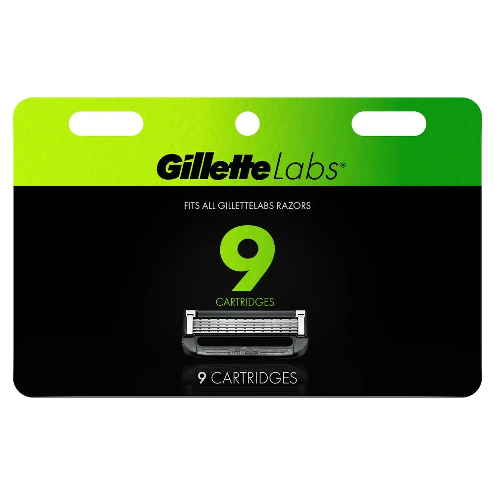 Gillette Labs Exfoliating Bar Razor Blade Refills - Compatible with Exfoliating Bar and Labs Heated Razor - 9ct
