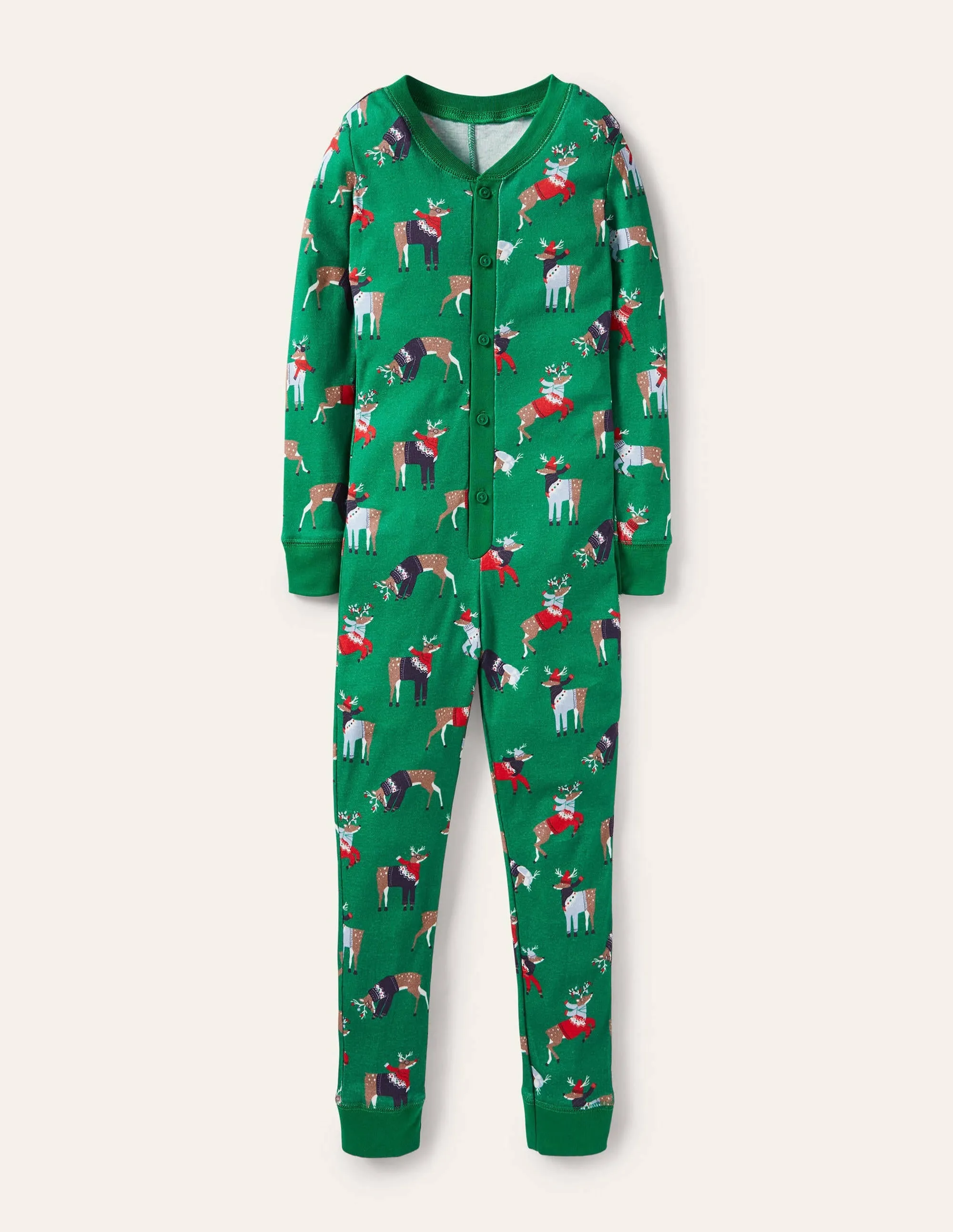 Glow-in-the-dark All-in-one-Forest Green Reindeer