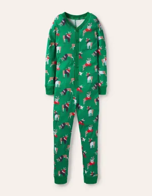 Glow-in-the-dark All-in-one-Forest Green Reindeer