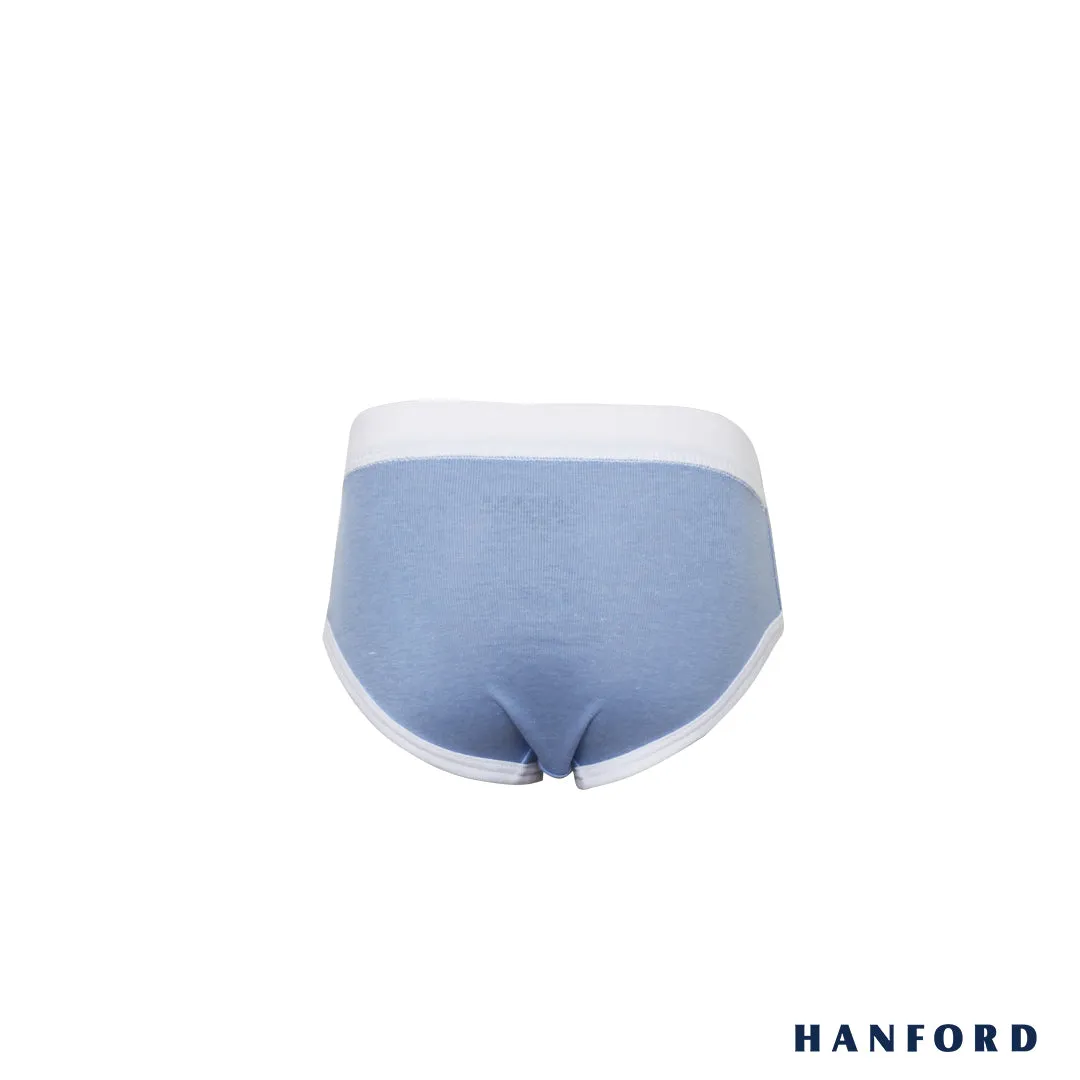 Hanford Kids Premium Ribbed Cotton Comforter Briefs w/ Fly Opening w/ Lycra Waistband - Assorted (3in1 Pack)
