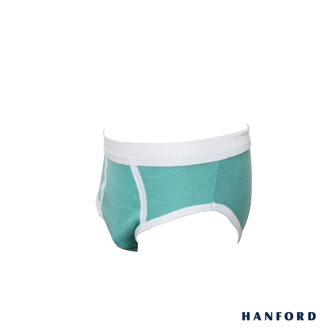 Hanford Kids Premium Ribbed Cotton Comforter Briefs w/ Fly Opening w/ Lycra Waistband - Assorted (3in1 Pack)