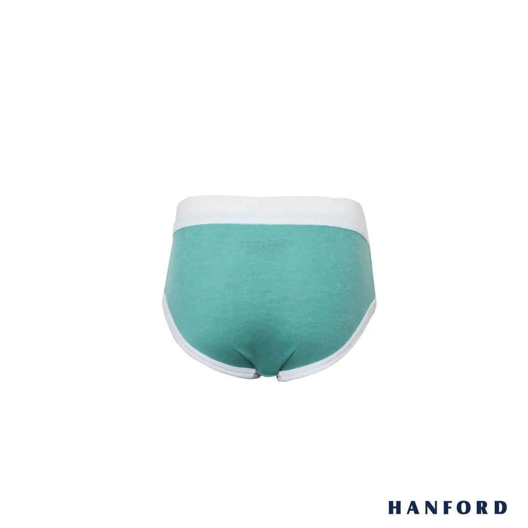 Hanford Kids Premium Ribbed Cotton Comforter Briefs w/ Fly Opening w/ Lycra Waistband - Assorted (3in1 Pack)