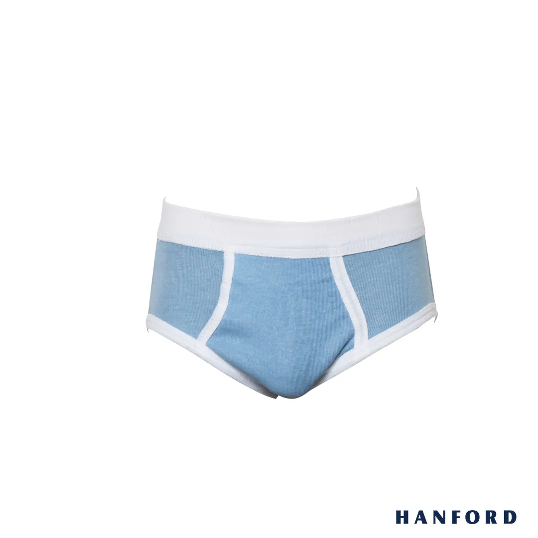 Hanford Kids Premium Ribbed Cotton Comforter Briefs w/ Fly Opening w/ Lycra Waistband - Assorted (3in1 Pack)
