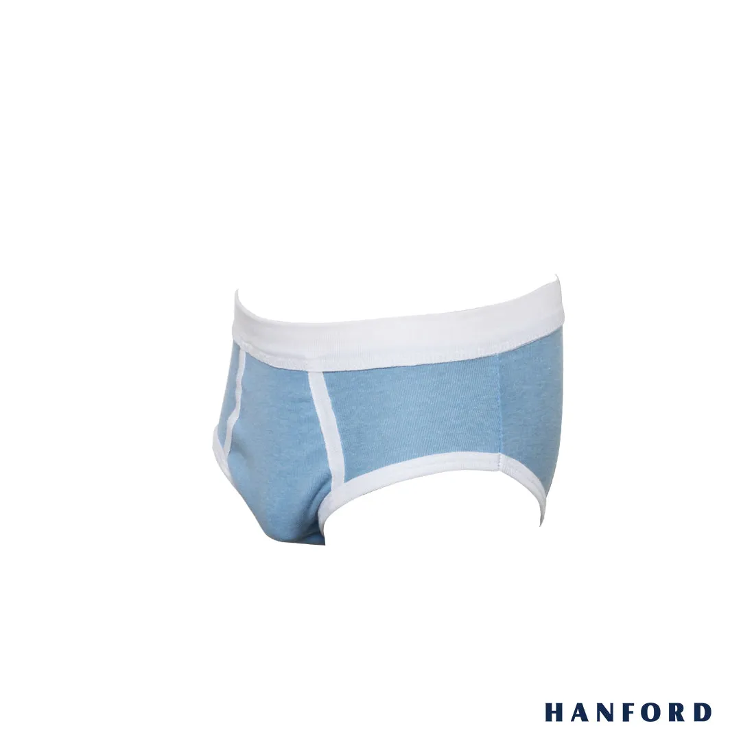 Hanford Kids Premium Ribbed Cotton Comforter Briefs w/ Fly Opening w/ Lycra Waistband - Assorted (3in1 Pack)
