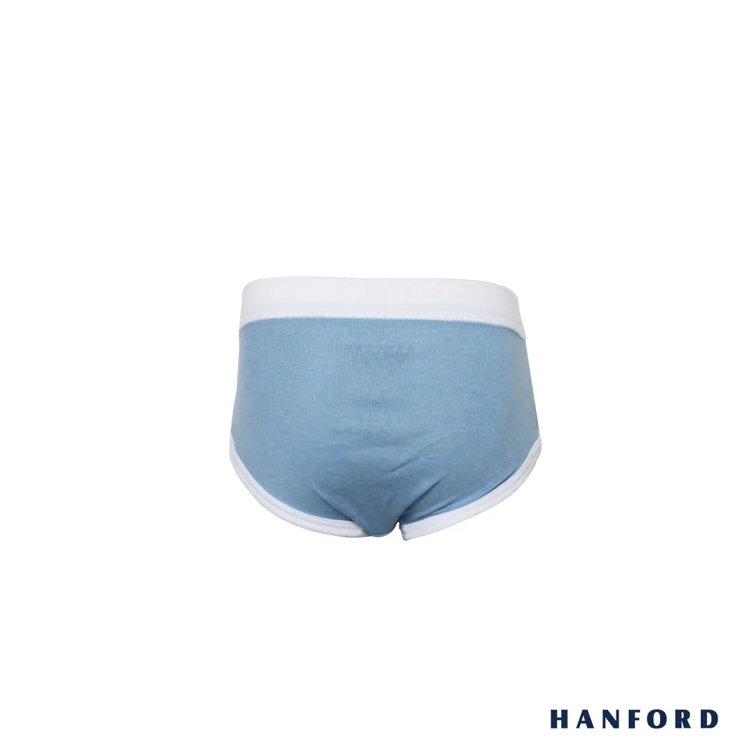 Hanford Kids Premium Ribbed Cotton Comforter Briefs w/ Fly Opening w/ Lycra Waistband - Assorted (3in1 Pack)