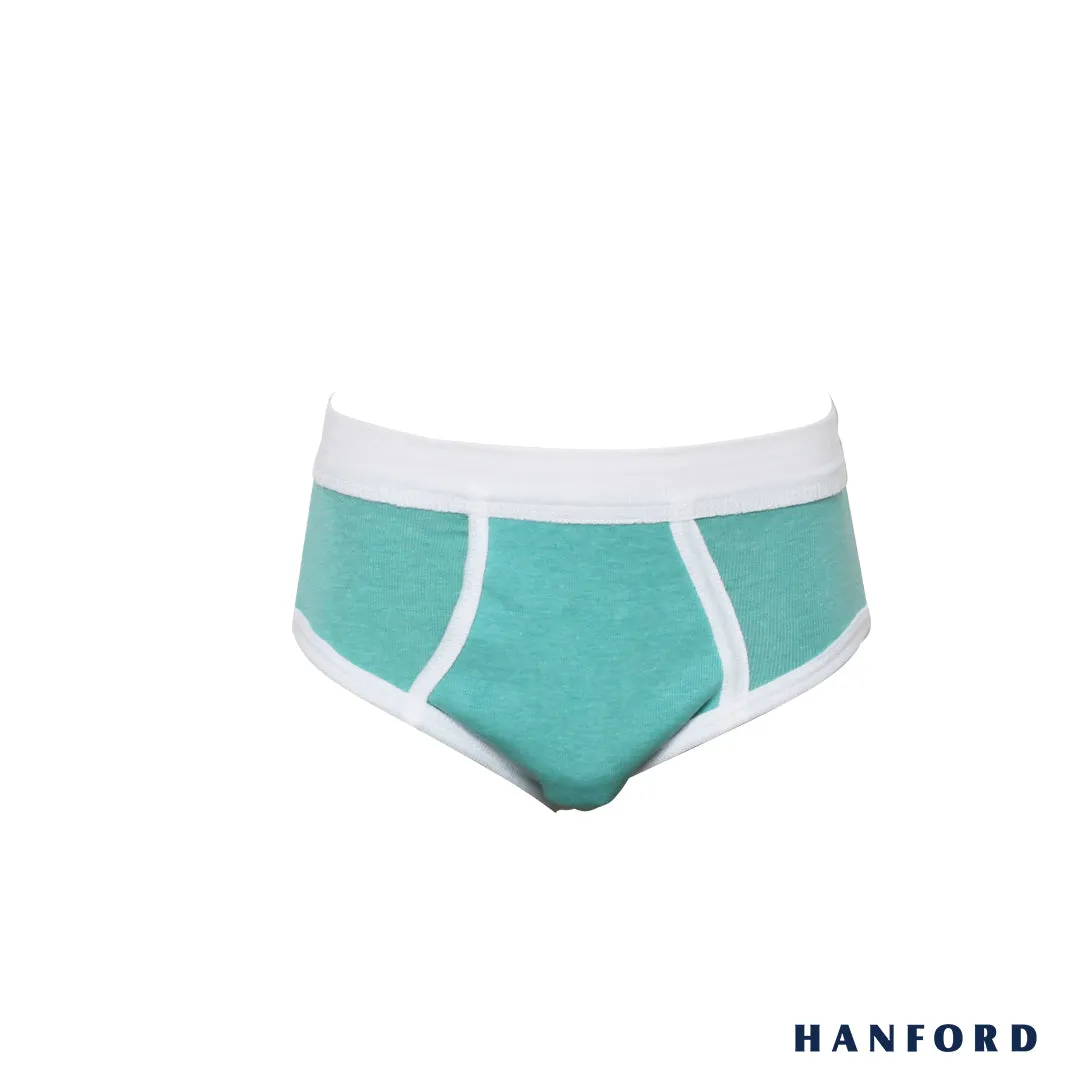 Hanford Kids Premium Ribbed Cotton Comforter Briefs w/ Fly Opening w/ Lycra Waistband - Assorted (3in1 Pack)