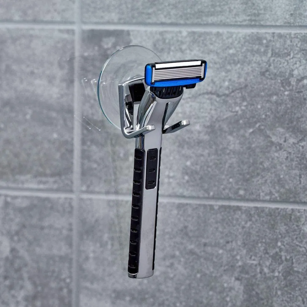 iDesign Stainless Steel Suction Razor Holder