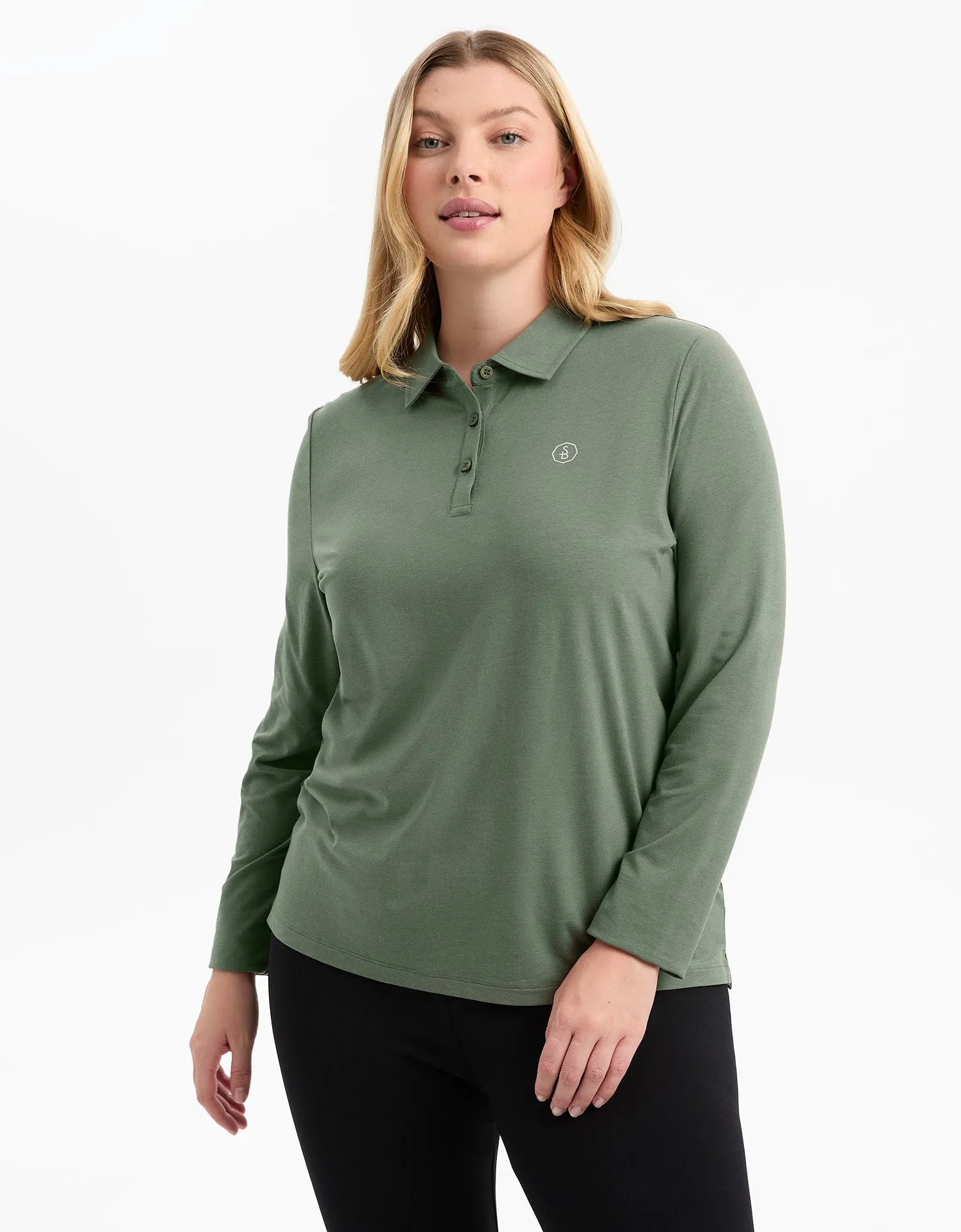 Long Sleeve Polo Shirt UPF 50  Sensitive Collection