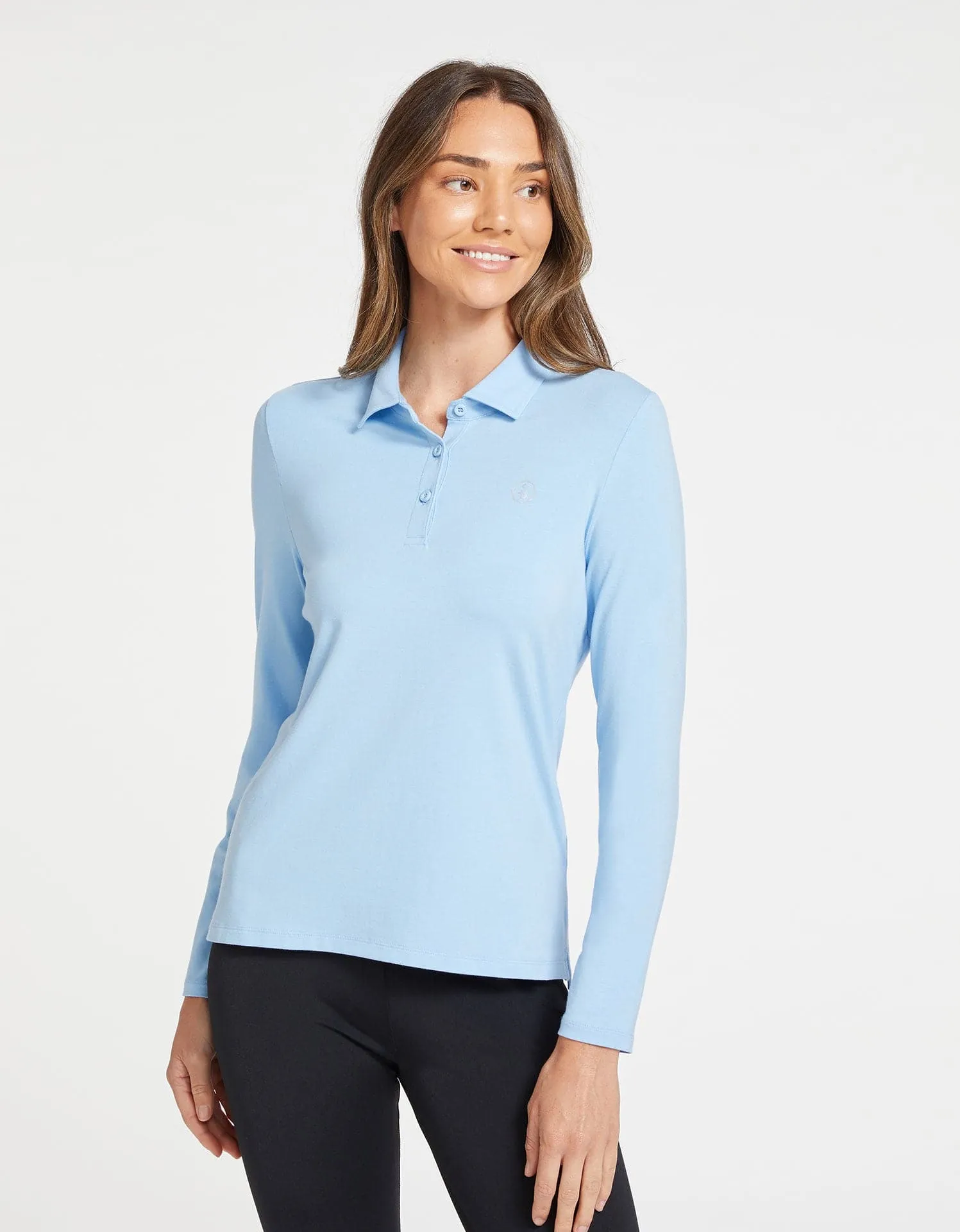 Long Sleeve Polo Shirt UPF 50  Sensitive Collection