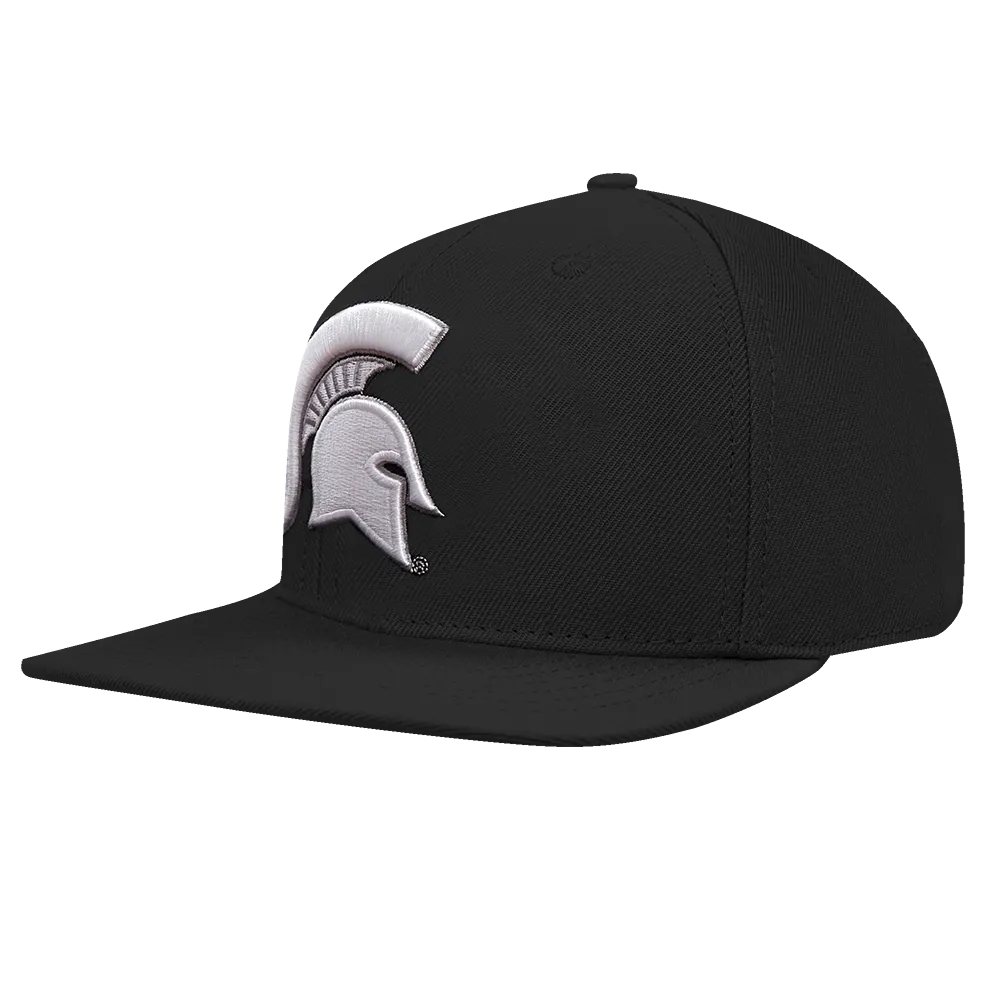 MICHIGAN STATE UNIVERSITY CLASSIC UNISEX PRIMARY LOGO WOOL SNAPBACK (BLACK)