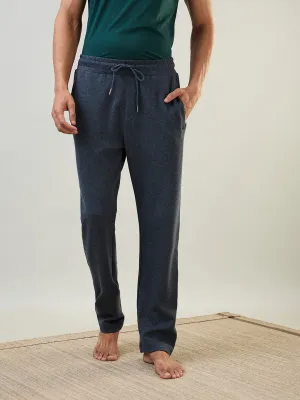 Sleepz Men Grey Solid Regular Fit Cotton Blend Trackpant
