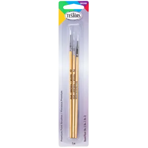 Testors Premium 3 Piece Round Brush Set
